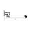 Squan Swivel bath Spout - Matte Black