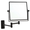 Matte Black 1&5x Magnification Mirror – Square - Bayside Bathroom