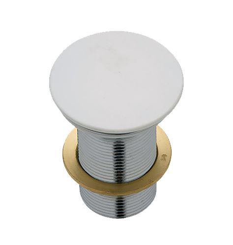 Matte White Cast Stone Pop-Up Waste - Bayside Bathroom