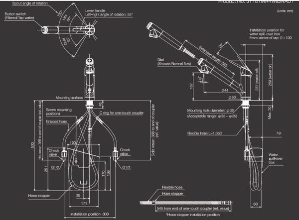 Taqua T3 Sink Mixer with Water Filtration System