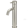 Meir Round Tall Curved Basin Mixer - Brushed Nickel - Bayside Bathroom