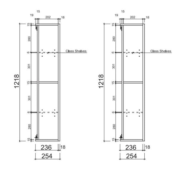 Rimini Rain Forest Wall - Hung Tallboy