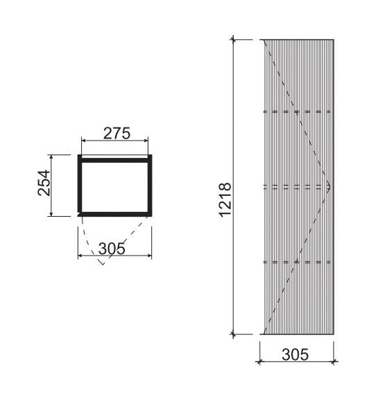 Rimini Rain Forest Wall - Hung Tallboy