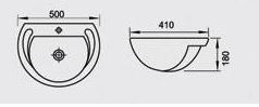 Regent 500 Semi Recessed Basin