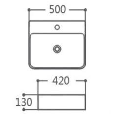 Tia 500 Basin- Matte White