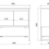 Timber Oak 900mm Vanity