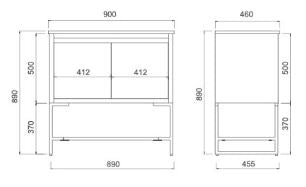 Timber Oak 900mm Vanity