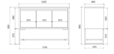 Timber Oak 1200mm Vanity