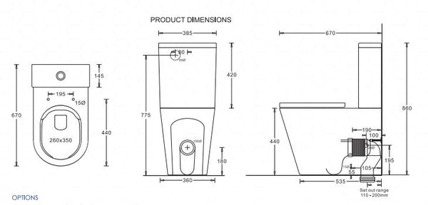 Venezia Rimless Comfort Toilet Suite
