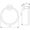 Legra Matte Black Towel Ring - Bayside Bathroom