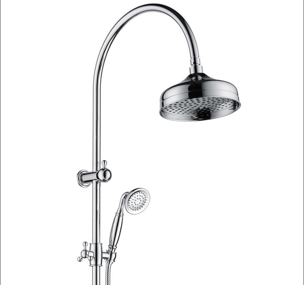 Lillian Twin Rail Shower - Brushed Nickel