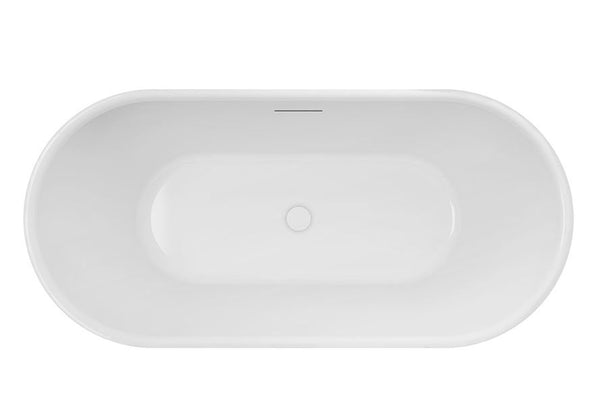 Valentina Matte White Freestanding Bath 1500-1700mm