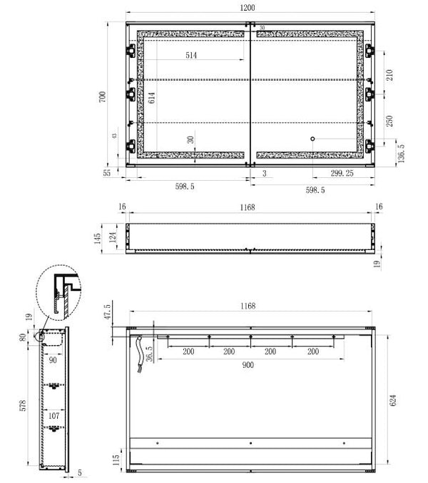 Remer Vera LED Mirror Cabinet
