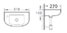 Vero Wall Hung Basin