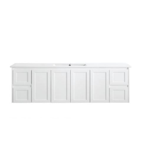 Quinn 1800mm Matte White Wall hung Vanity