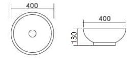 Eternal Above Counter Basin - White Gloss