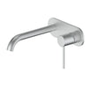Textura Wall Basin Mixer With Plate - Gunmetal