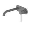 Textura Wall Basin Mixer With Plate - Gunmetal