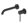 Textura Wall Basin Mixer - Matte Black