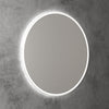 Round 900mm Matte White Framed LED Mirror