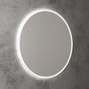 Round 700mm Matte White Framed LED Mirror