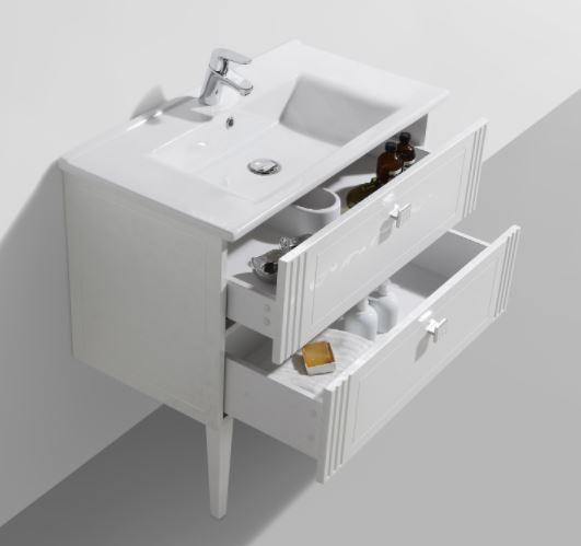 Atria De Luxe White Pattern Floorstanding Vanity - Bayside Bathroom