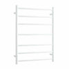600mm Satin White Round Ladder Heated Towel Rail - Bayside Bathroom