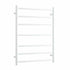 600mm Satin White Round Ladder Heated Towel Rail - Bayside Bathroom