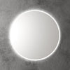 Round 900mm Matte White Framed LED Mirror