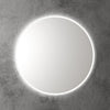 Round 700mm Matte White Framed LED Mirror