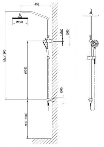 York Twin shower set