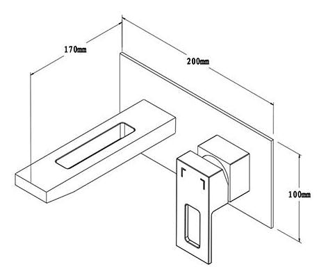 Zaya wall mixer w/ spout