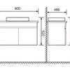 Zena 900mm Wall Hung Vanity