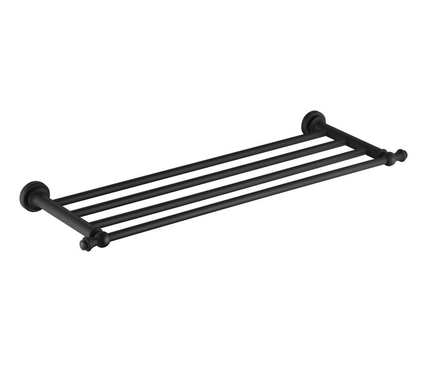 Abby Matte Black Towel Shelf