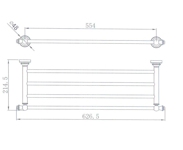 Abby Brushed Brass Towel Shelf