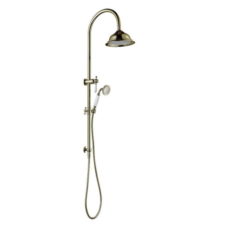 Abby Brushed Brass Twin Shower Set
