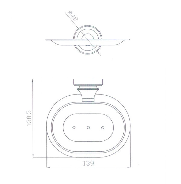 Abby Chrome Soap Dish