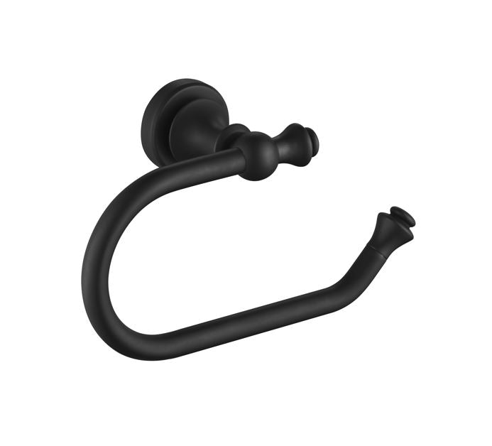 Abby Matte Black Toilet Roll Holder