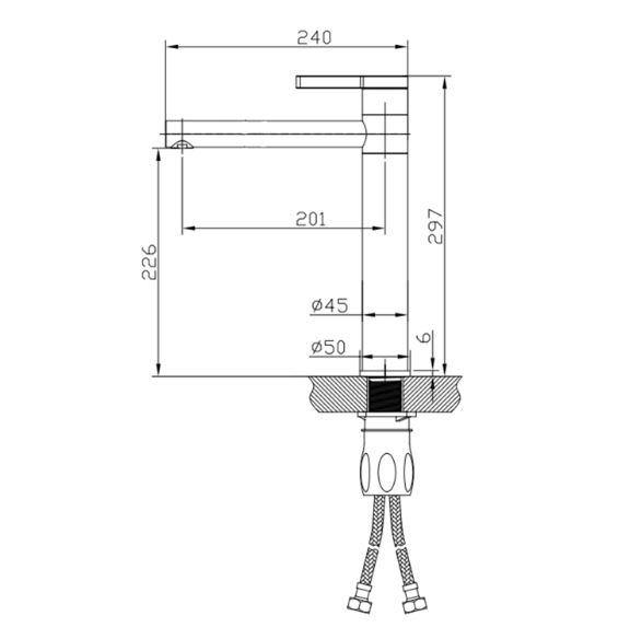 Audri Tall Swivel Basin Mixer - Bayside Bathroom