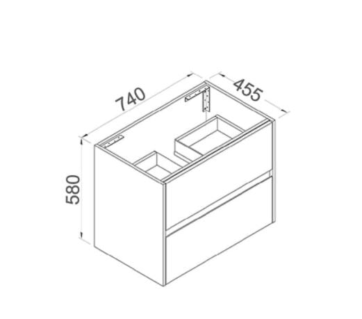 Axel Timber Vanity 750-900mm