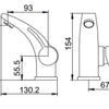 Axis Short Basin Mixer - Bayside Bathroom