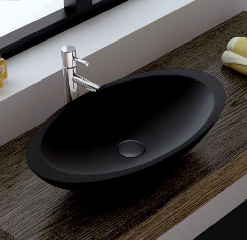 Bahama Matte Black Stone Basin - Bayside Bathroom
