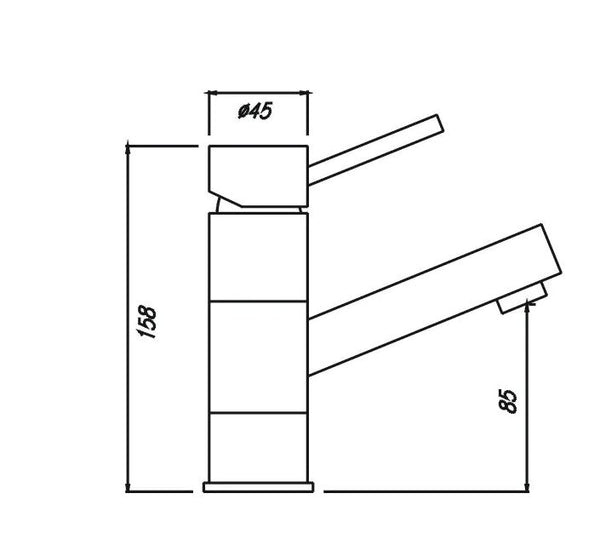 Rondo Short Swivel Basin Mixer