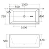 Mecca 1300mm Multi Fit Bath