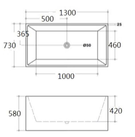 Mecca 1300mm Multi Fit Bath