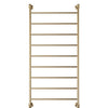 Lillian 600 x 1208 Brushed Brass Heated Towel Rail