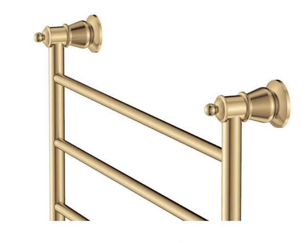 Lillian 600 x 458 Brushed Brass Heated Towel Rail