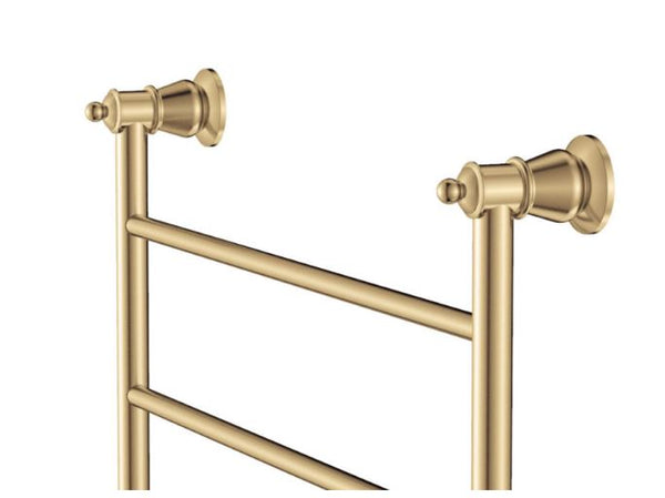 Lillian 600 x 808 Brushed Brass Heated Towel Rail
