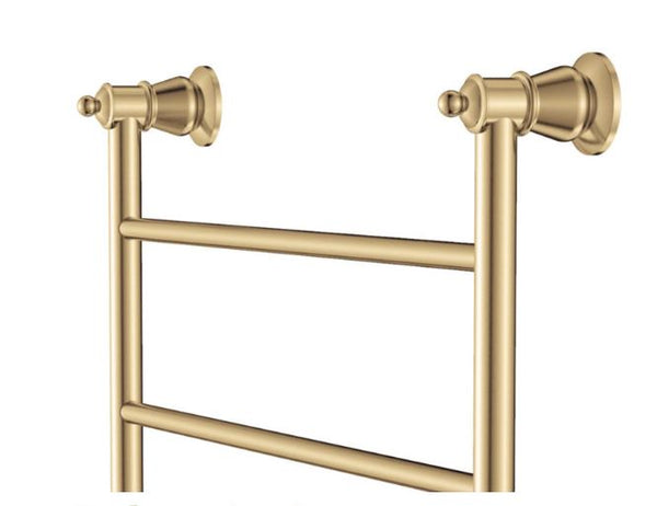 Lillian 600 x 1208 Brushed Brass Heated Towel Rail