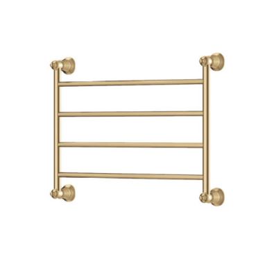 Lillian 600 x 458 Brushed Brass Heated Towel Rail